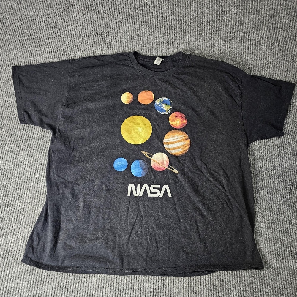 NASA Shirt Mens‎ 3XL Black Planets Solar System Graphic Tee Space Gildan